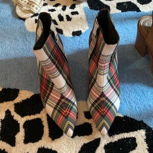 Never worn plaid booties by Jeffrey Campbell